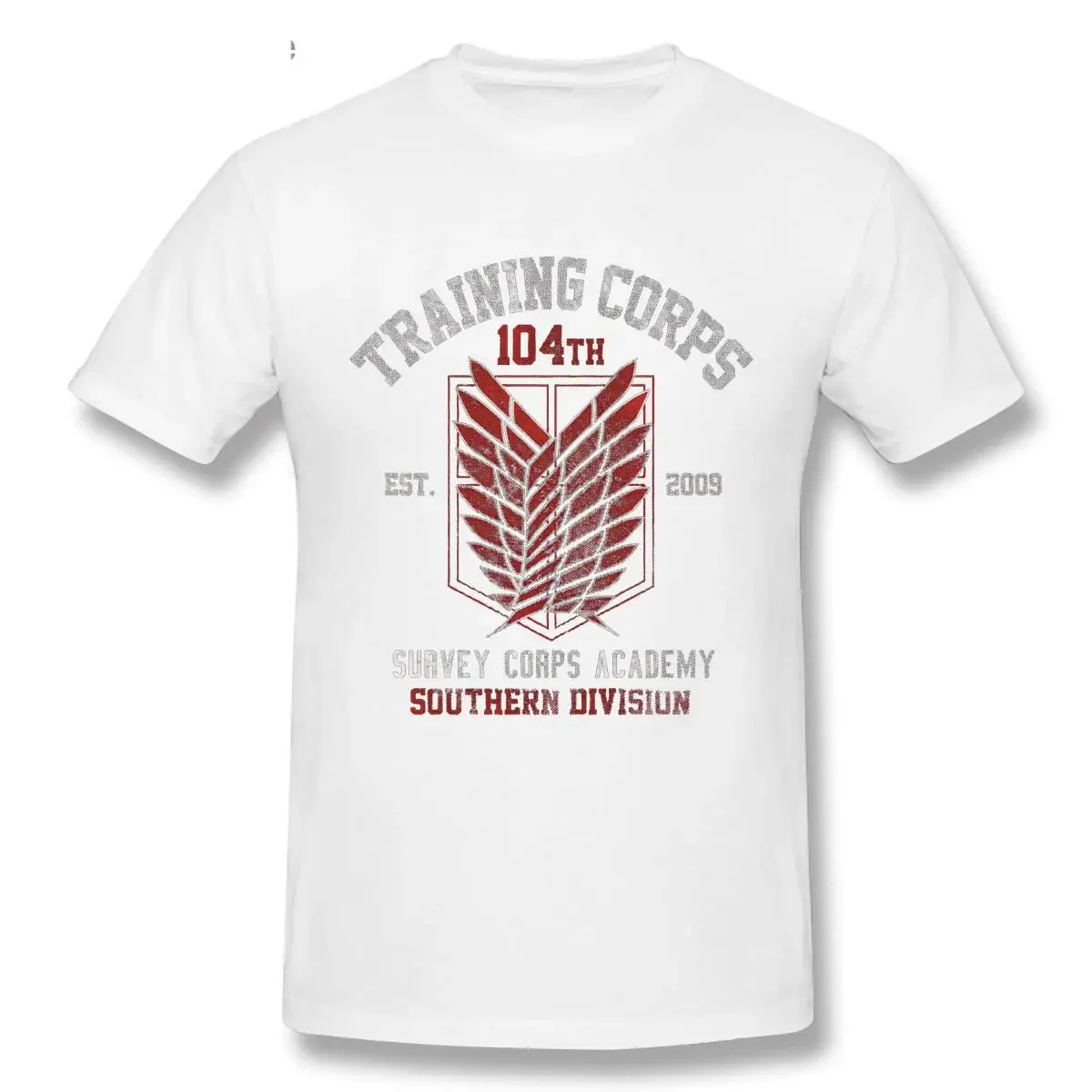 104TH TRAINING CORPS Attack On Titan Anime T-Shirt for Men Top Quality Short Sleeve Cotton Round Neck T Shirts Tee