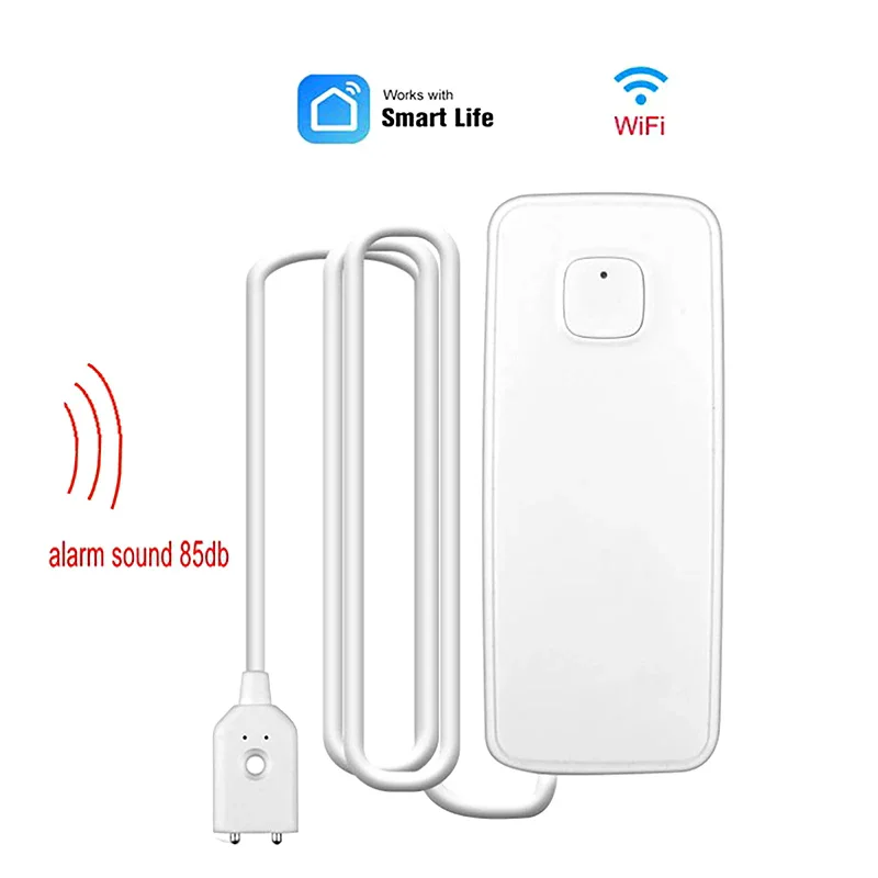 Capteur de fuite d'eau WiFi, détecteur de fuite d'eau, capteur de fuite d'inondation, système d'alarme de sécurité domestique intelligent