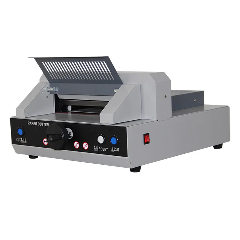 

320V+ Small Desktop Electric Paper Trimmer 320mm Manual Paper Pushing Feature