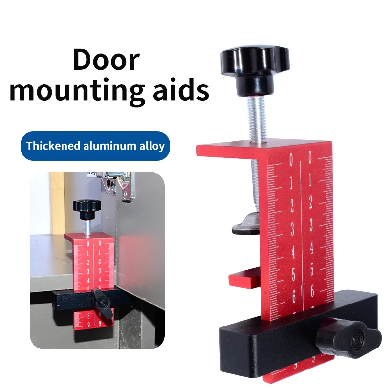 Woodworking Cabinet Door Mounting Positioner Clamp Adjustable Aluminium Alloy Cabinet Door Mounting Installation Auxiliary Tools