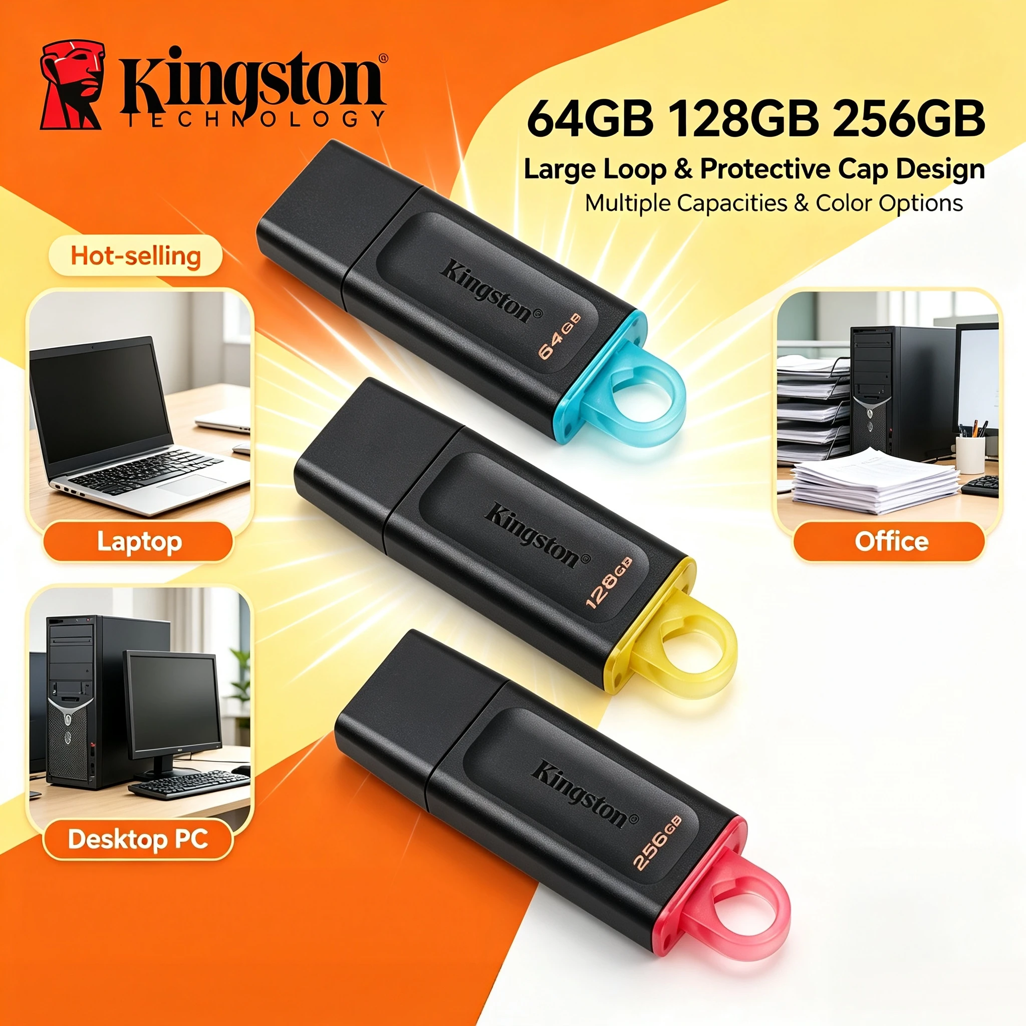 Kingston DTX USB 32 Gen1 Mini Flash Drive 32GB 64GB 128GB 256GB Memory Stick for Laptop PC Desktop Computer Pro Storage