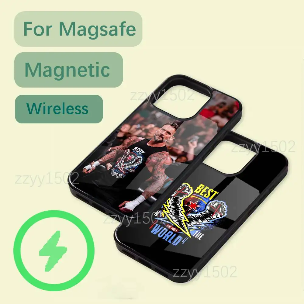 

W-WWE C-Cm Punk Phone Case For iPhone 17,16,15,14,13,12,11,Pro,Max,Plus,Mini,SE4,E Magsafe Wireless Charging