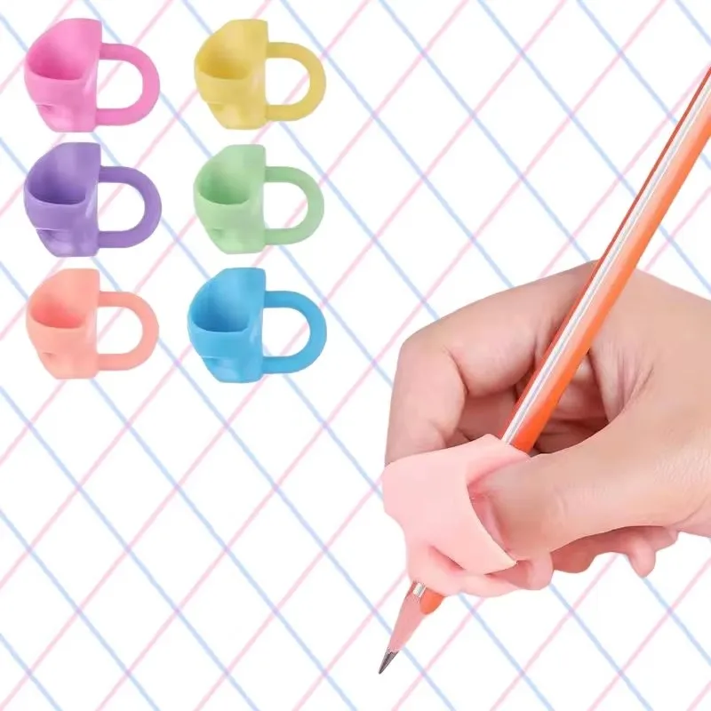 

5-30Pcs Soft Silicone Grip Corrector For Students Ideal For Correcting Writing Posture With Three - Finger Design