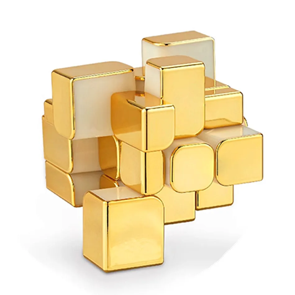 Cyclone Boy S12 Mirror Magnetic Magic Professional  Speed Cube Fidget Toys Electroplated Mirror Cubo Magico Gold electroplating