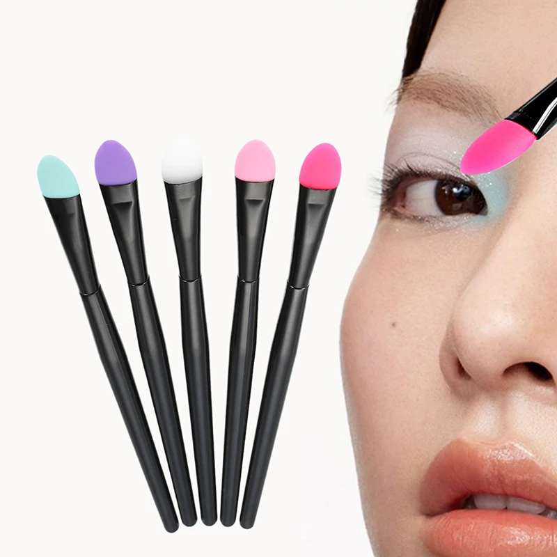 1PC Soft Silicone Eyeshadow Brush Makeup Brush Professional Facial Cosmetic Tools For Women Lipstick Brush Lip Stick Applicator