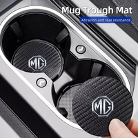 Car Coaster Carbon Mug Drinking Pad Cup Non-Slip Mat Accessories Pads For Morris Garages MG 6 3 5 7 TF ZR ZS HS GS GT Hector RX5