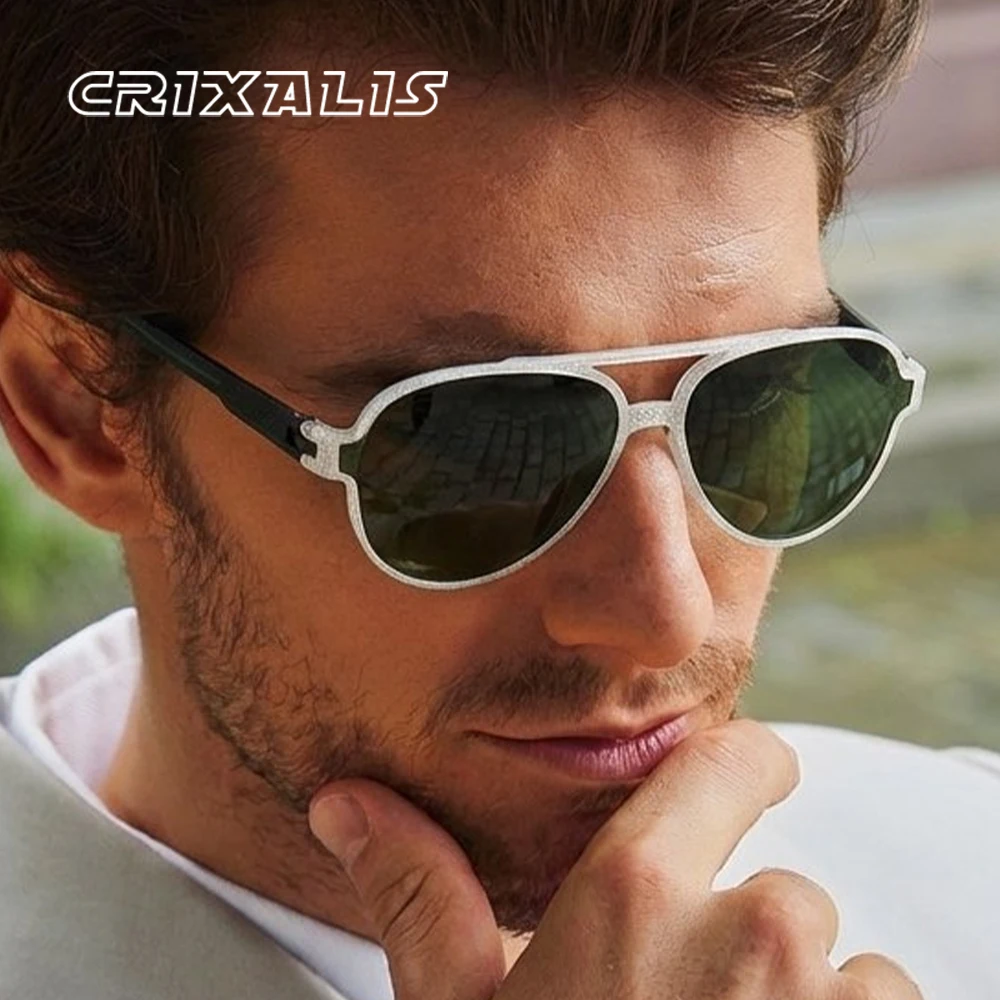 CRIXALIS Pilot Vintage Polarisierte Sonnenbrille Männer TAC Objektiv Ultra Leichte Rahmen Angeln Reisen Laufen Frauen Gläser UV400