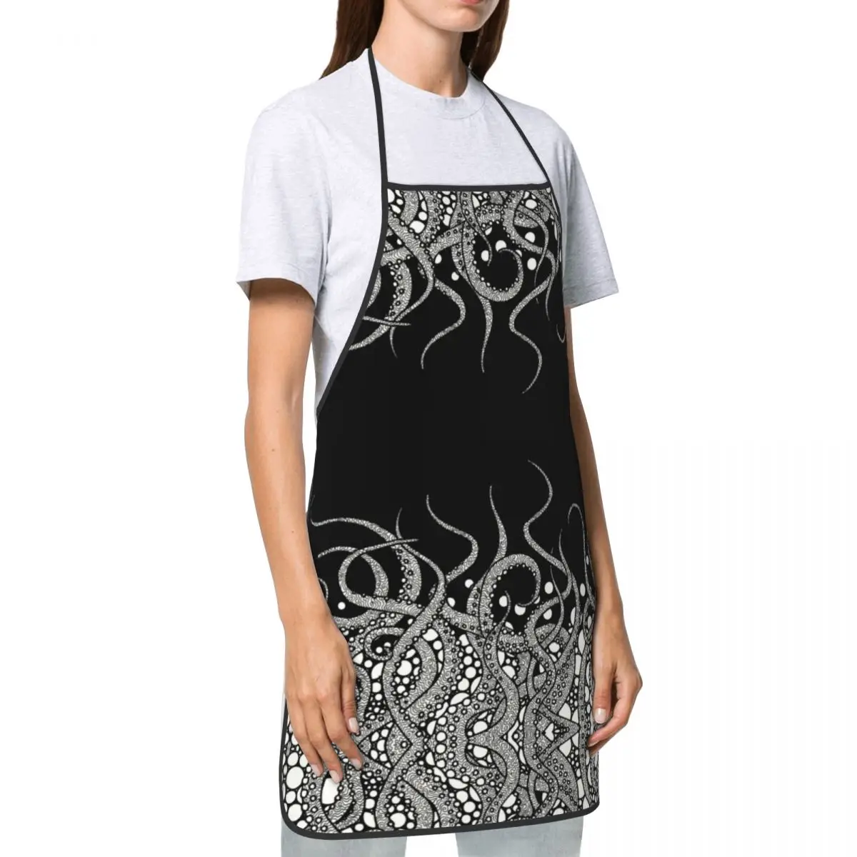 Cthulhu delantal de cocina Unisex para hombres y mujeres, tentáculos de monstruo de terror, cocina de Chef, cocina para hornear, Tablier para pintar