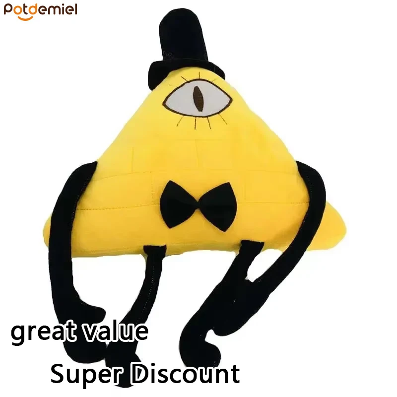 

Аниме Гравити Фолз Билл Шифр Мягкие плюшевые куклы 28 см Мультфильм Билла Шифр Плюшевые игрушки Подушка для объятий Украшение дома Подарок ребенку