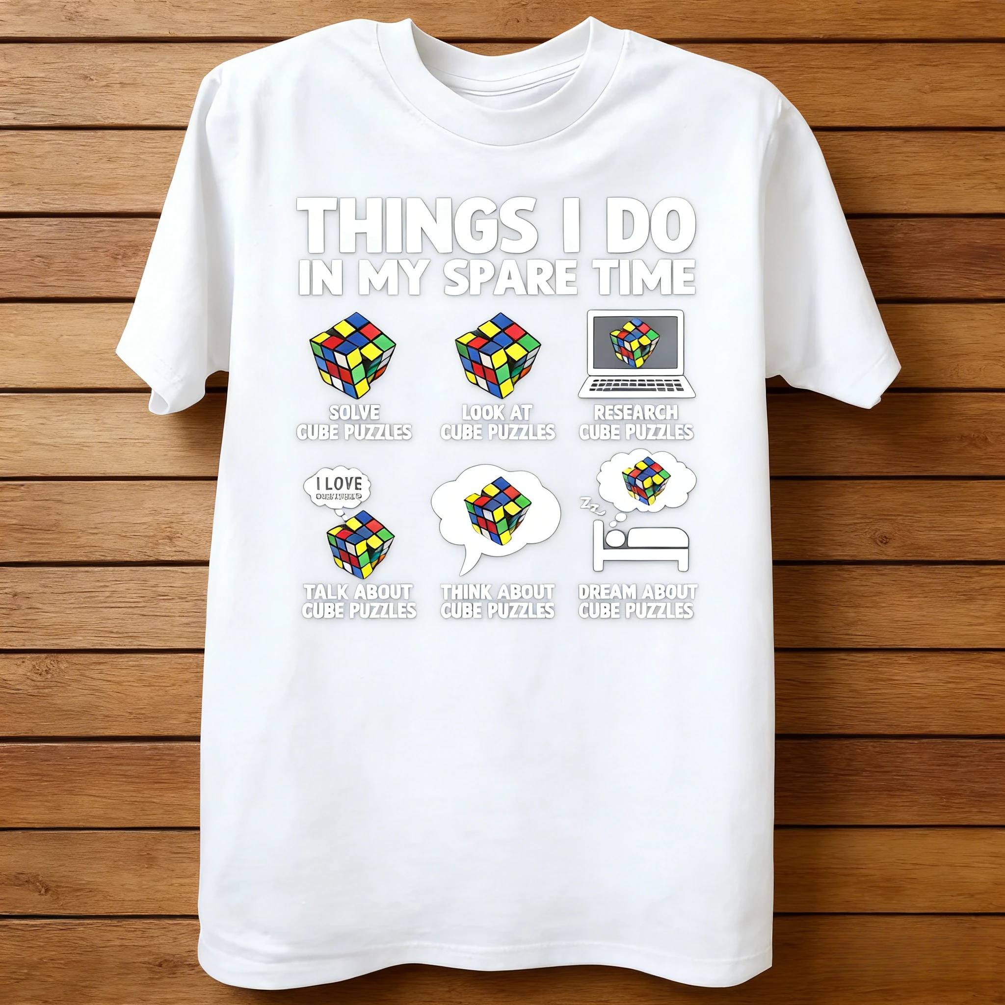 Novelty Things I Do in My Spare Time Cube Speed Cubing T Shirts Graphic Cotton Exploding Rubix Rubiks Rubics Summer T-shirt