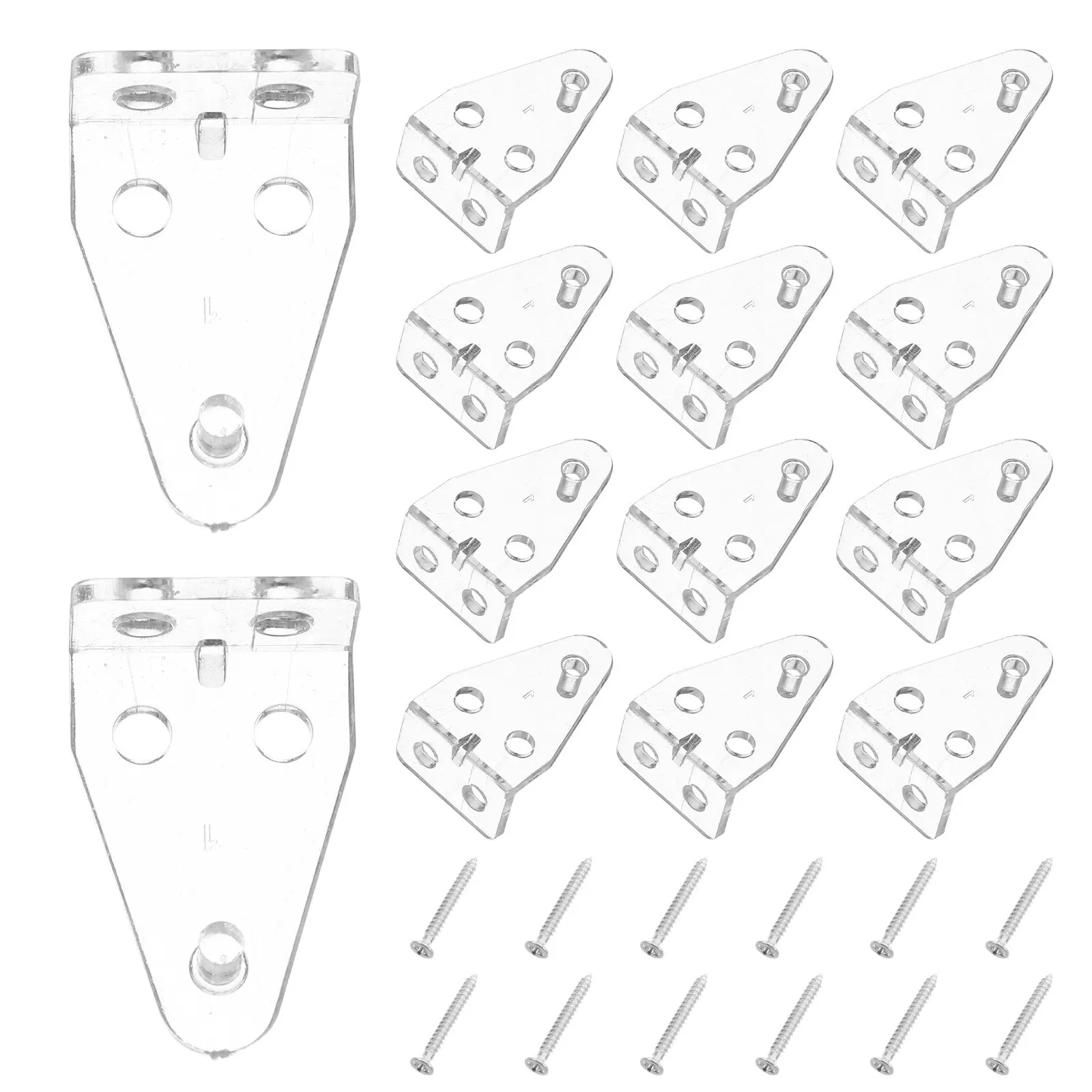 24Sets Window Blind Brackets Clear Plastic Hold Down Clips Strong Hook Support Horizontal Shades Bottom Rail Holder Replacement