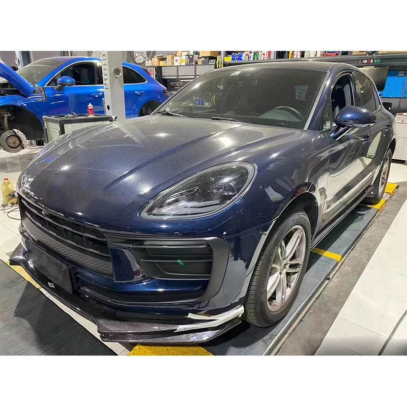 

Suitable For 22 Porsche Macan Modified MIW Dry Carbon Fiber Small Surrounded Macan Front Lip Side Skirt