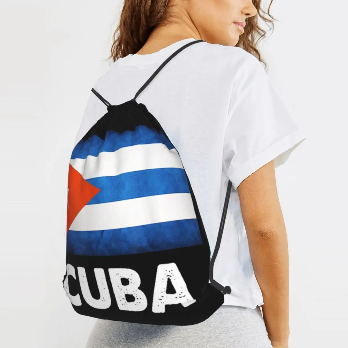 Cuban Cuba Country Flag Backpacks Multi-function Drawstring Bundle Pocket Sundries Bag Book Bags for Man Woman School