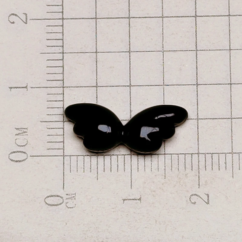 30 Pcs New Cute Mini Cartoon Bright Black And White Wings Resin Scrapbook Diy Jewelry Manicure Wedding Hairpin Accessories Craft