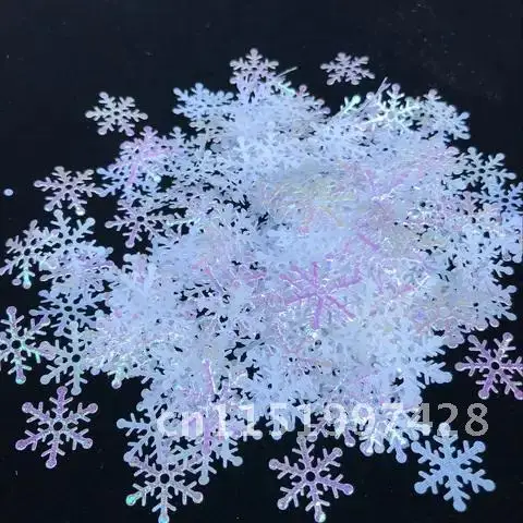 300pcs/lot Snowflakes Xmas Tree Hanging Ornament Christmas Decoration Holiday Garden Christmas Wedding Party Snow Flakes Decor