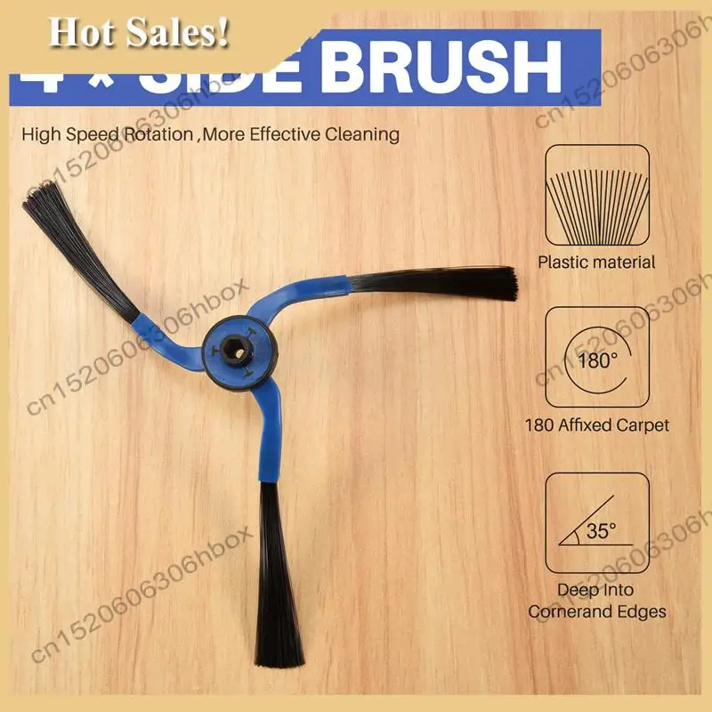 -HOPE 4 Pieces 3 Arm Side Brush Suitable For  Smart Sweeping Robot Vacuum Cleaner Replacement