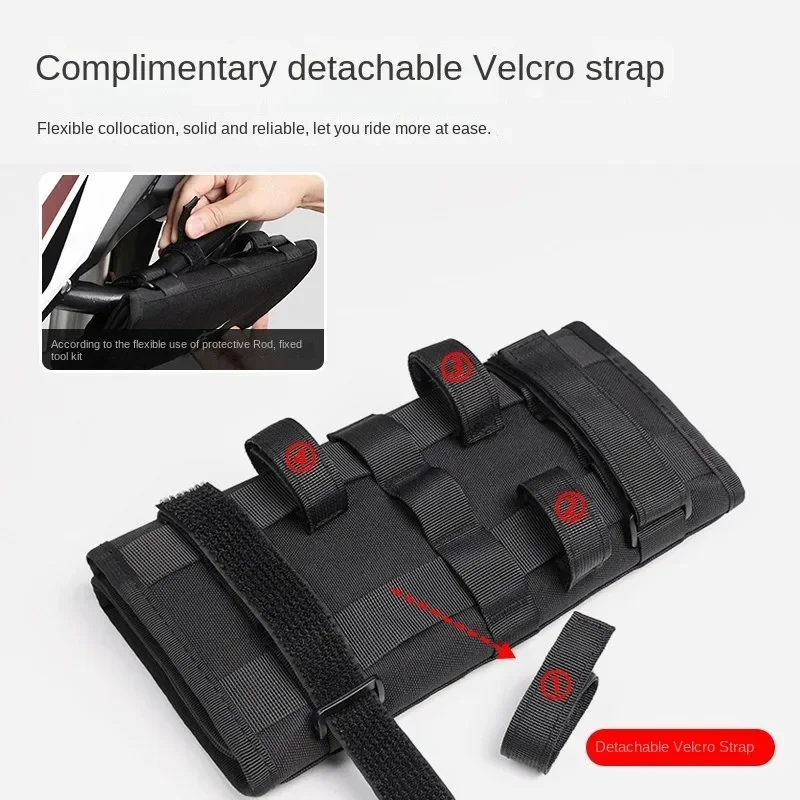 QIANBAI Repair Tool Bag Large Wrench Roll Up Portable Pouch Bag Folding Storage Kit Pockets Kit for Motorcycle/Motocross Riding