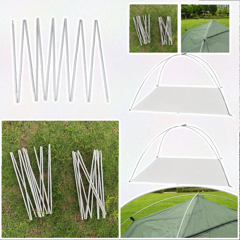 Tent Repair Pole Lightweight Tent Pole Internal Retractable Rope Quick Installation Strong Yet Flexible Camping