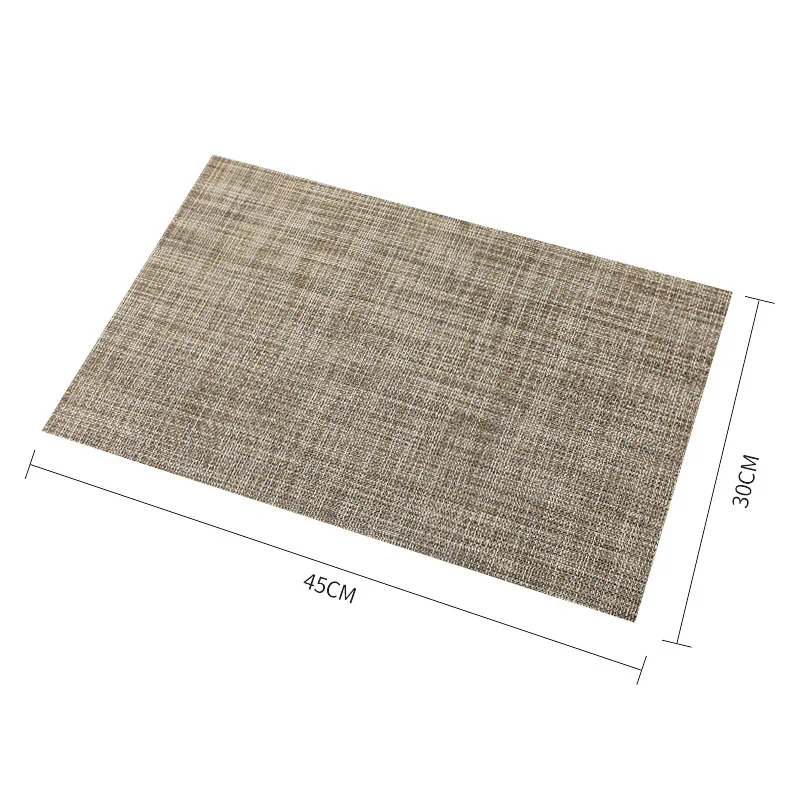 Woven Pvc Coaster Mats Anti-bacterial Anti-mildew Placemat Non-slip Placemat Insulated Table Mat  Placemats for Table