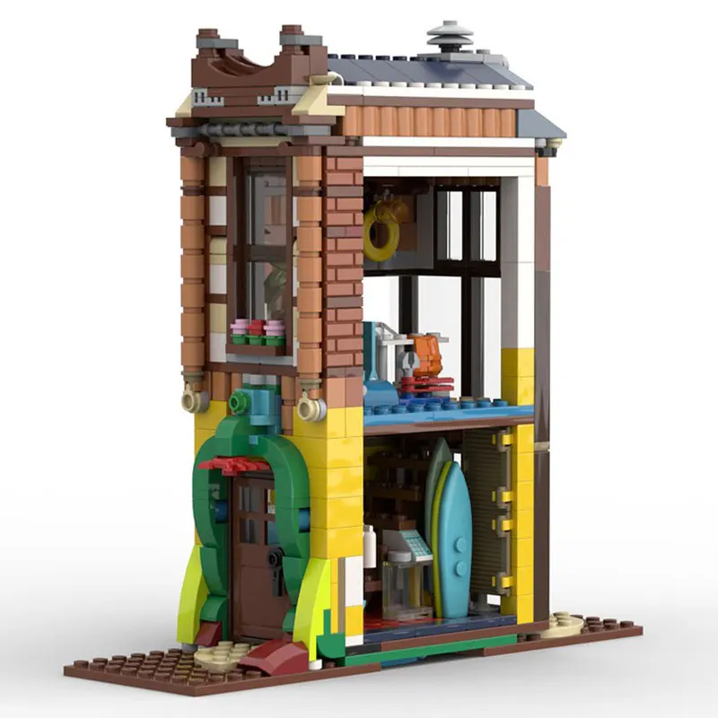 MOC-193891 Tiny Townhouse 1  Blocks Model Assemble Small Particles Brick Toy Birthday Gift Construction Originality play house