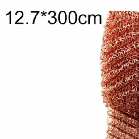 Pure Copper Wire Mesh 12.7CMx6M Elastic For Braided Shielding Fabric For Electromagnetic Wave Blocking And Exclusion Roll