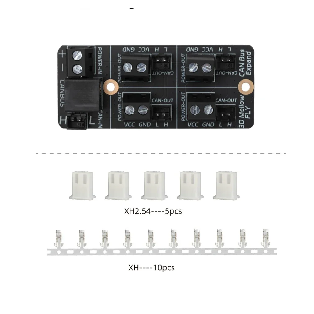 Expansion Board Module for 3D Printer Compatible with CAN Network Supports Up to Four CAN Boards and Mounting on Electrical Rail