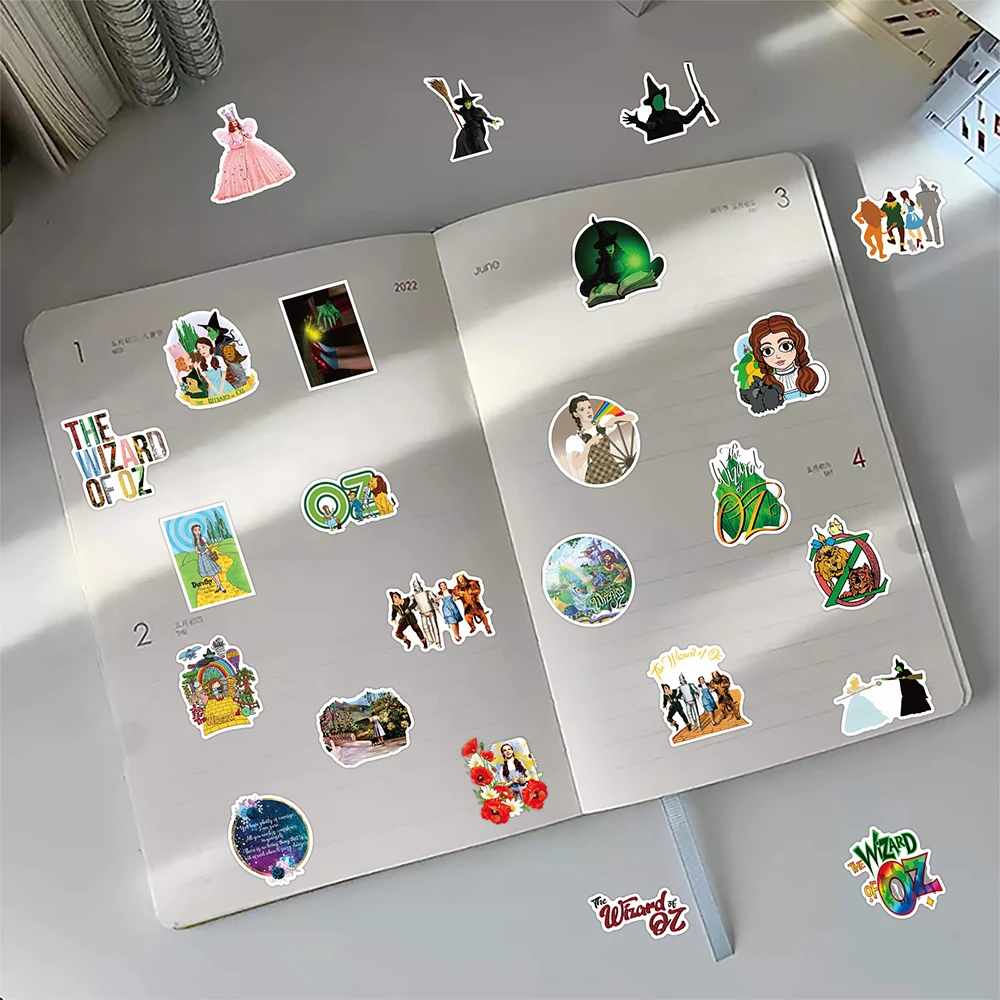 10/30/50pcs Classic Fairy Tale The Wizard of OZ Stickers Cute Cartoon Sticker for Kids Toy Stationery Phone Notebook Decals Pack