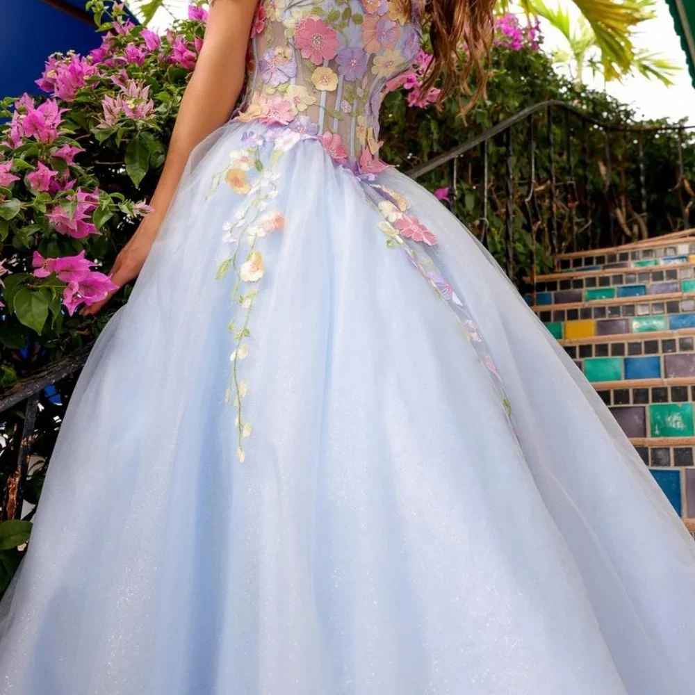 Customized Cheap Long Prom Dress Special Occasion Wear Flower Applique Women Wedding Party Gown Formal Evening Dress Vestidos