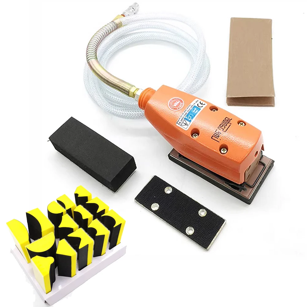 Ahuhardware Straight Line Pneumatic Air Sander with Air Line Groove Corner Track for Sandpaper Machine