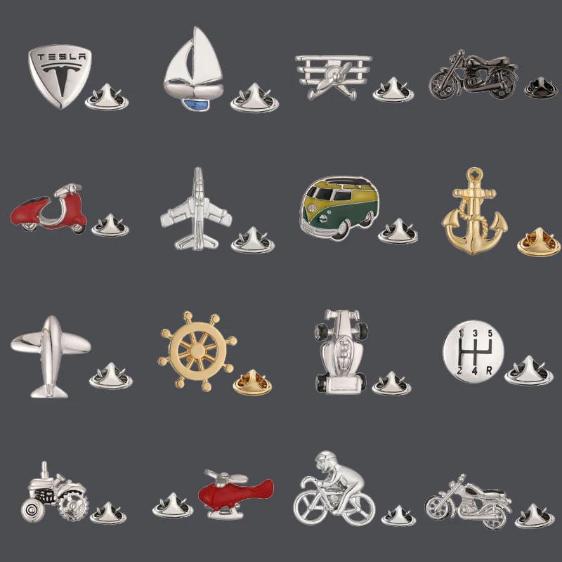 Men\'s brooch transportation motorcycle racing boat anchor aircraft design Lapel pin for suit coat Women\'s hat backpack badge