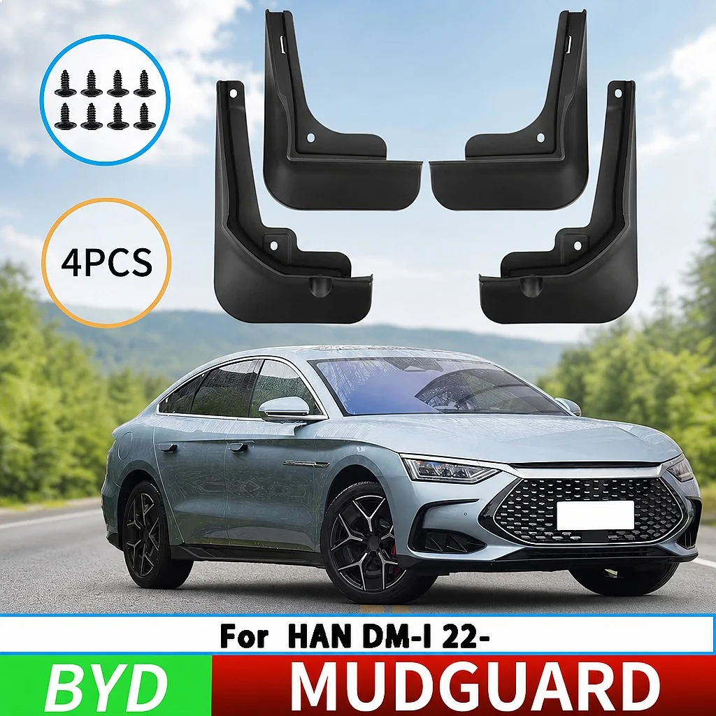 

Suitable for BYD Han DM-i 2022-2025 Front Rear Mudguards Splash Guards Car Tire Fenders