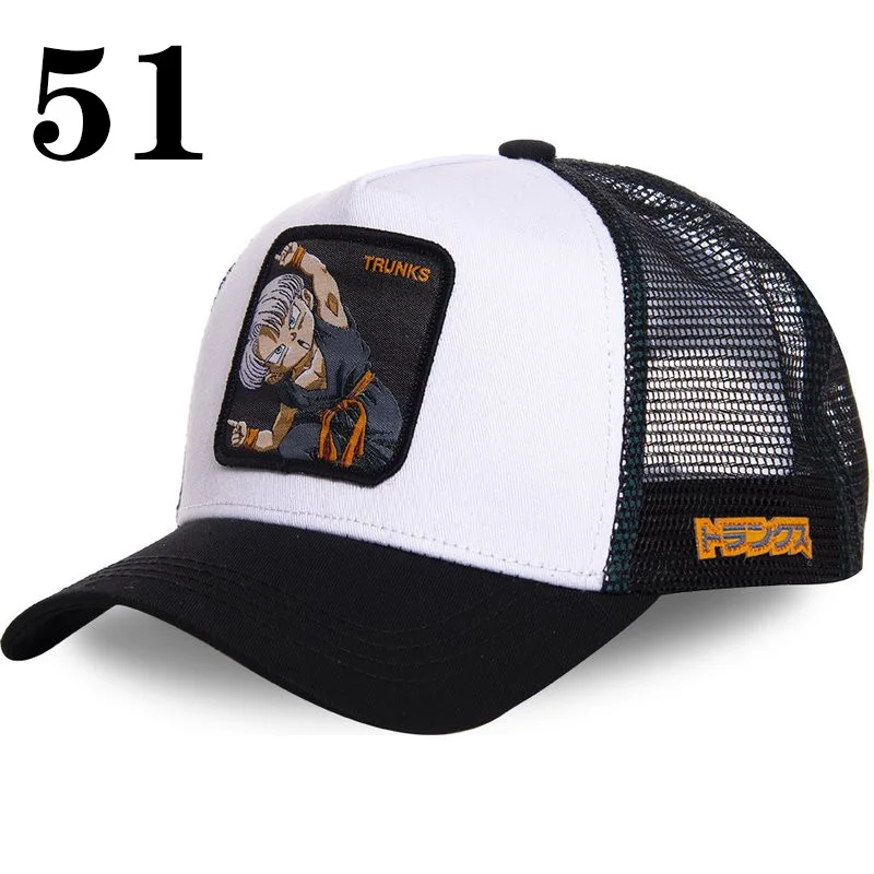 New Dragon Ball DRAGONBALL Mesh Cap Cartoon Mesh Cap Men And Women Baseball Cap Fashion Patch Trucker Cap