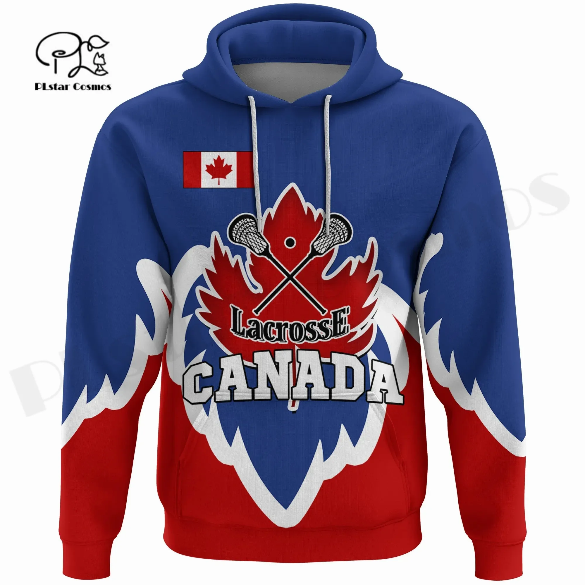 PLstarCosmos 3Dprint Newest Lacrosse Canada Flag Map Leaf Streetwear Harajuku Causal Unique Unisex Hoodies/Sweatshirt/Zip Q-1