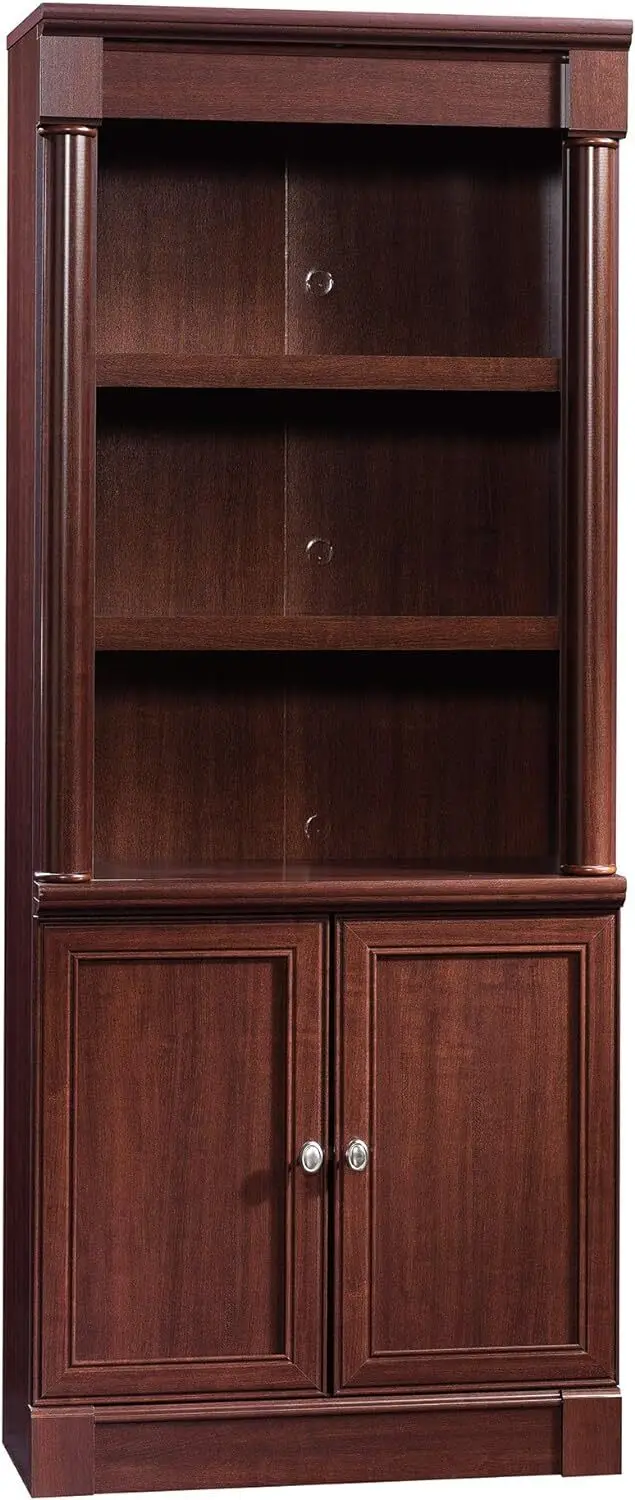 

Palladia Library with Doors/Book Shelf, L: 29.37" x W: 13.90" x H: 71.85", Select Cherry finish