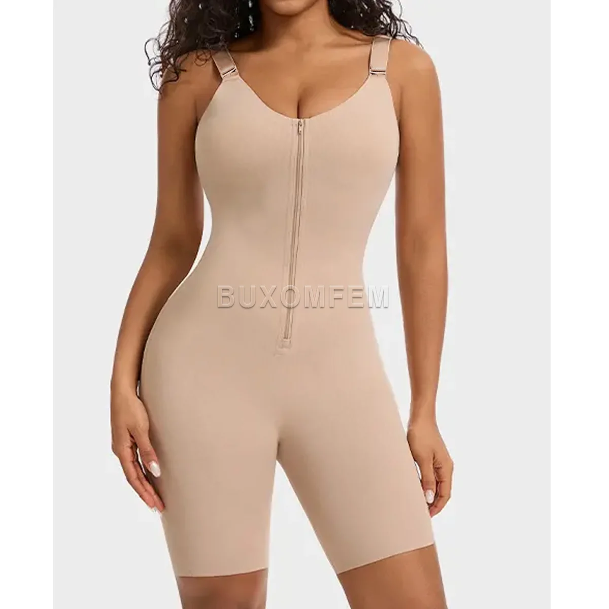 

Women's Stretchy Breathable Tummy Control Shaper Ladies Skin-Friendly Sleeveless Jumpsuits Female Lightly Compressed Shapewear