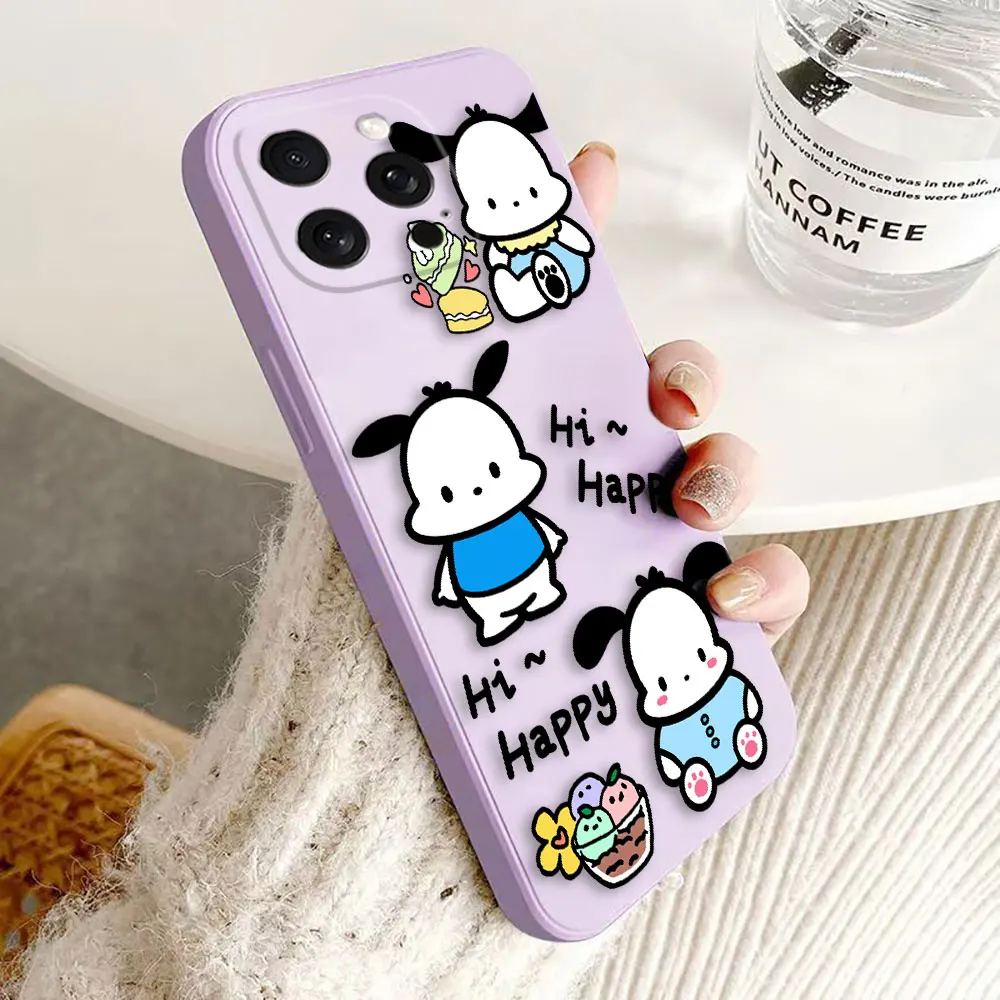 Pacha Dog Cartoon Pochacco Cover Phone Case For Apple iPhone 13 12 MINI XS XR X MAX 8 7 6S 5 PLUS Soft Silicone Case Funda Shell