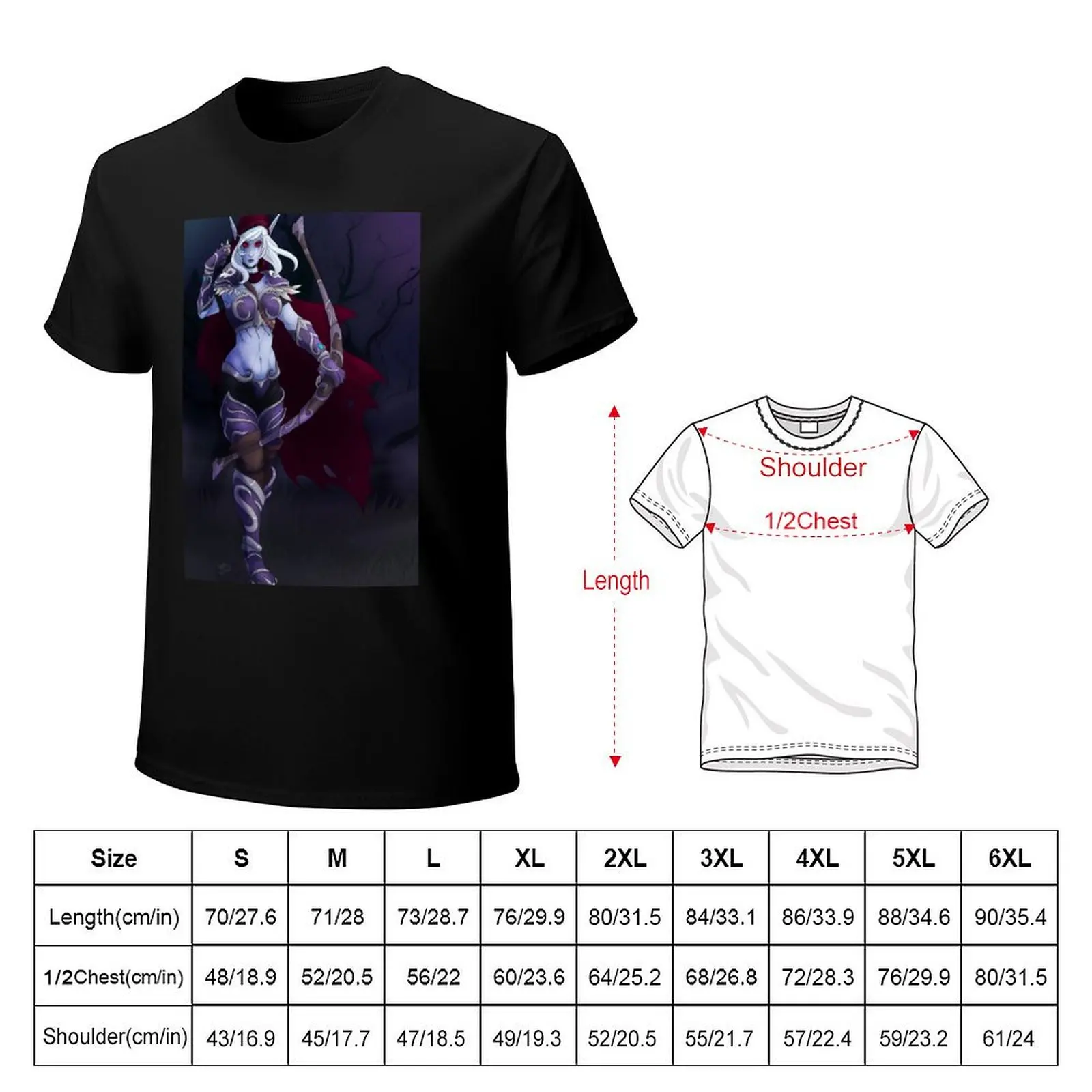 The Banshee Queen - Sylvanas Windrunner T-Shirt Sweat Resistant Workout Tee Shirt