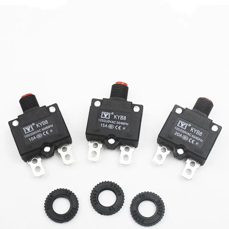 2pcs One Phase Motor Current Thermal Overload 10A 15A 20A 25A Overcurrent External Protector Switch Reset The Insurance