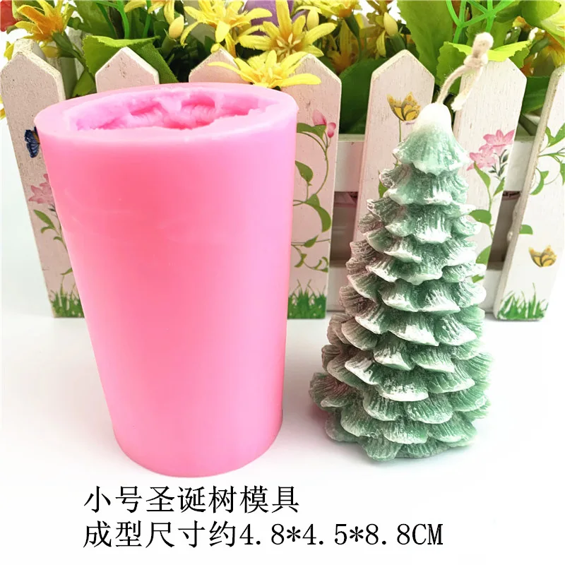 Nuovi strumenti per fondente candela per albero di natale stampo in Silicone stampo per albero di pino di cedro stampo per candela di natale stampo