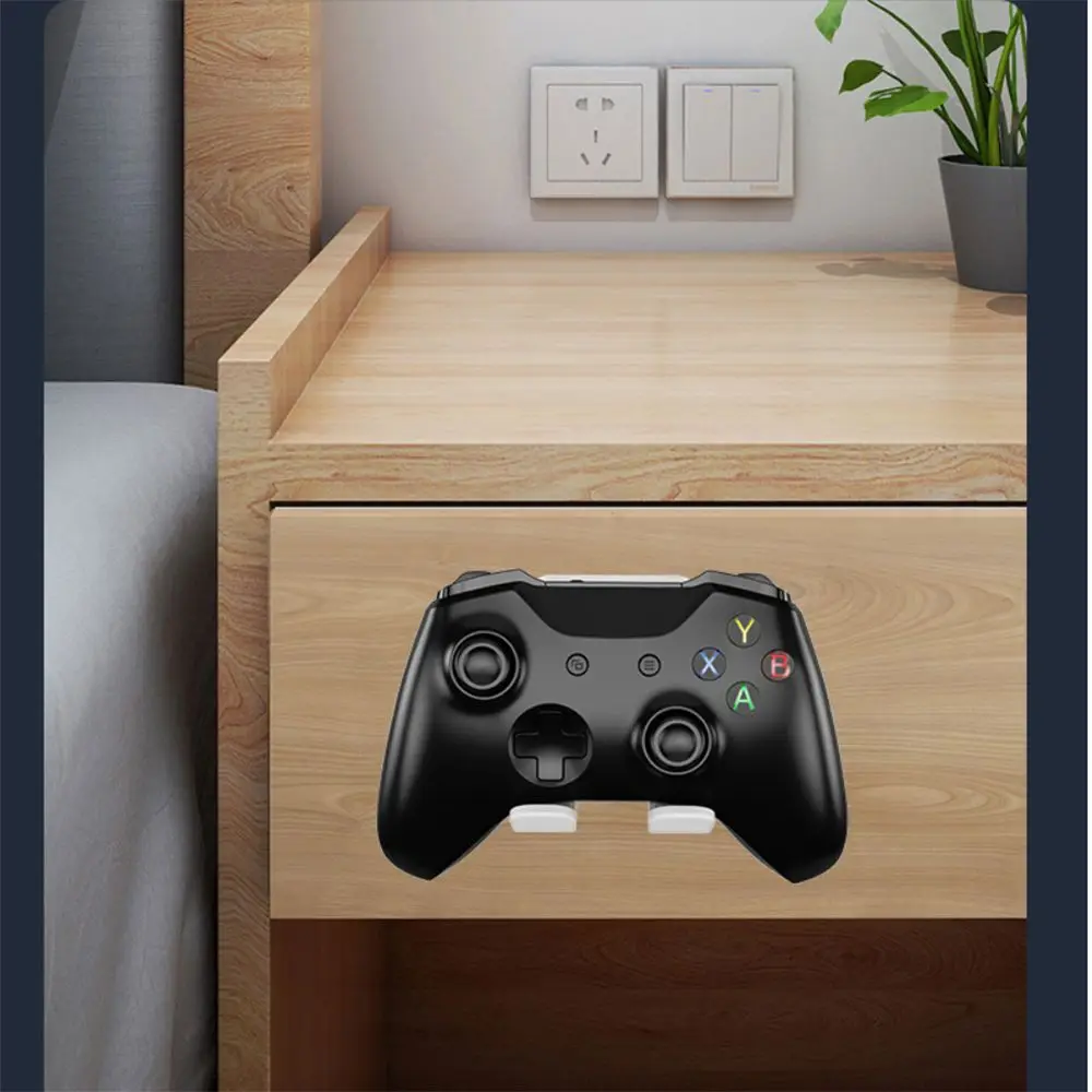 Display Rack Game Controller Stand Storage Shelf Wall Mount Headset Holder Drill-free Self-adhesive for PS4/Xbox/Switch