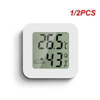 1/2PCS Indoor Thermometer LCD Digital Temperature Room Hygrometer Gauge Sensor Humidity Meter Indoor Thermometer Temperature