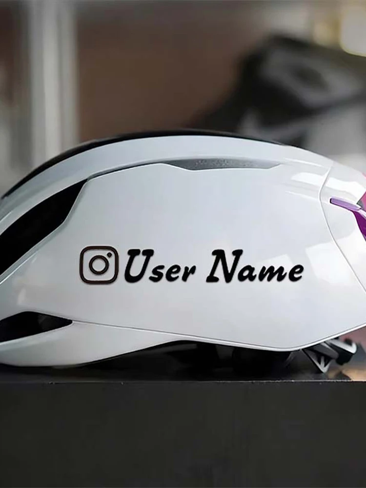 AliExpress NONE 1PC User Name Custom Instagram Handwritten Motorcycle Stickers Waterproof DIY Fuel Tank Helmet Car Window Bicycle Vinyl Decals