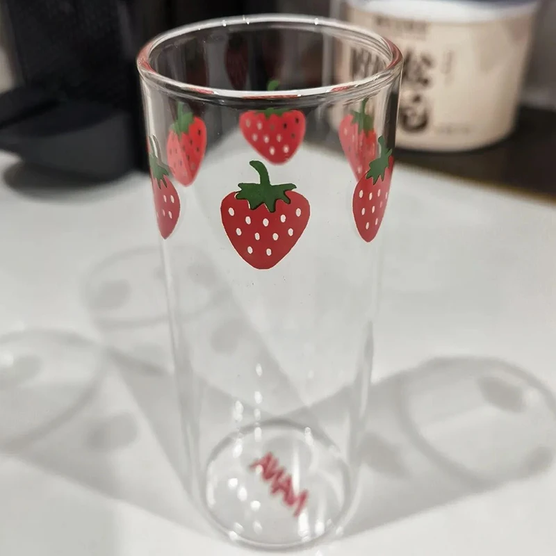 Anime NANA Oosaki Nana Cosplay Wasserglas Erdbeer-Design Hitzebeständige Milchgläser Becher Tumbler Accessoires Requisiten – Detail 5