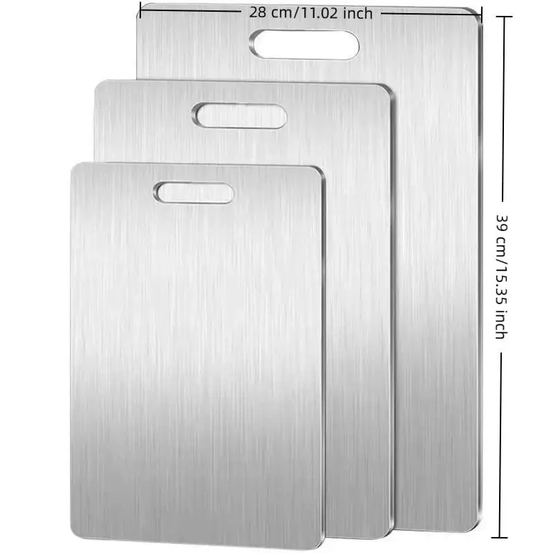 Stainless Steel Panel And Chopping Board Kitchen Household Thickened Double Sided Cutting Board Block Kneading Dough Board