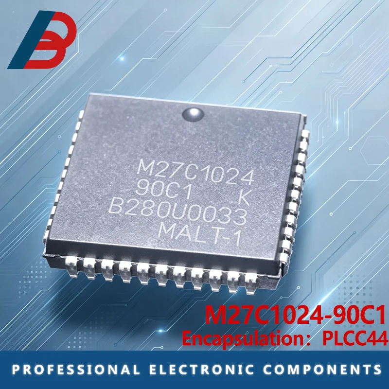 10PCS/LOT M27C1024-90C1 M27C102490   C1 M27C1024 PLCC44