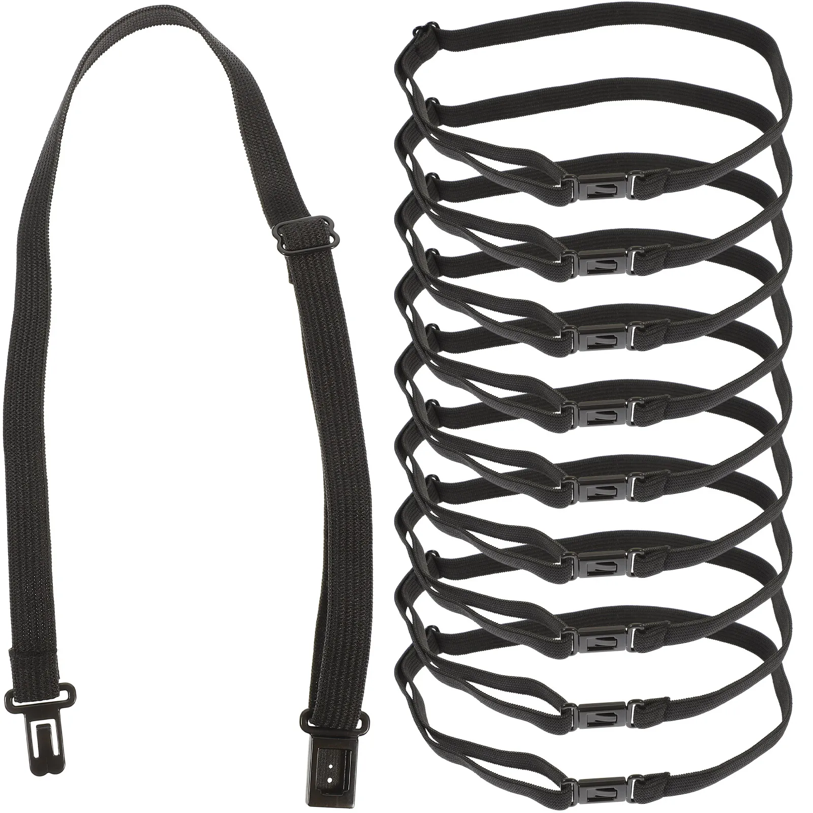 

10pcs Tie Strap Adjustable Wear-resistant Strap Polyester Band for Convenient Adjustable Band Formal Occasions Stylish Design