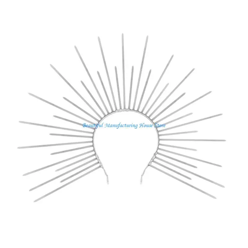 E56A Bridal Shower Headband Crowns Hairhoop Halloween Headwear Church Tiaras Hairband