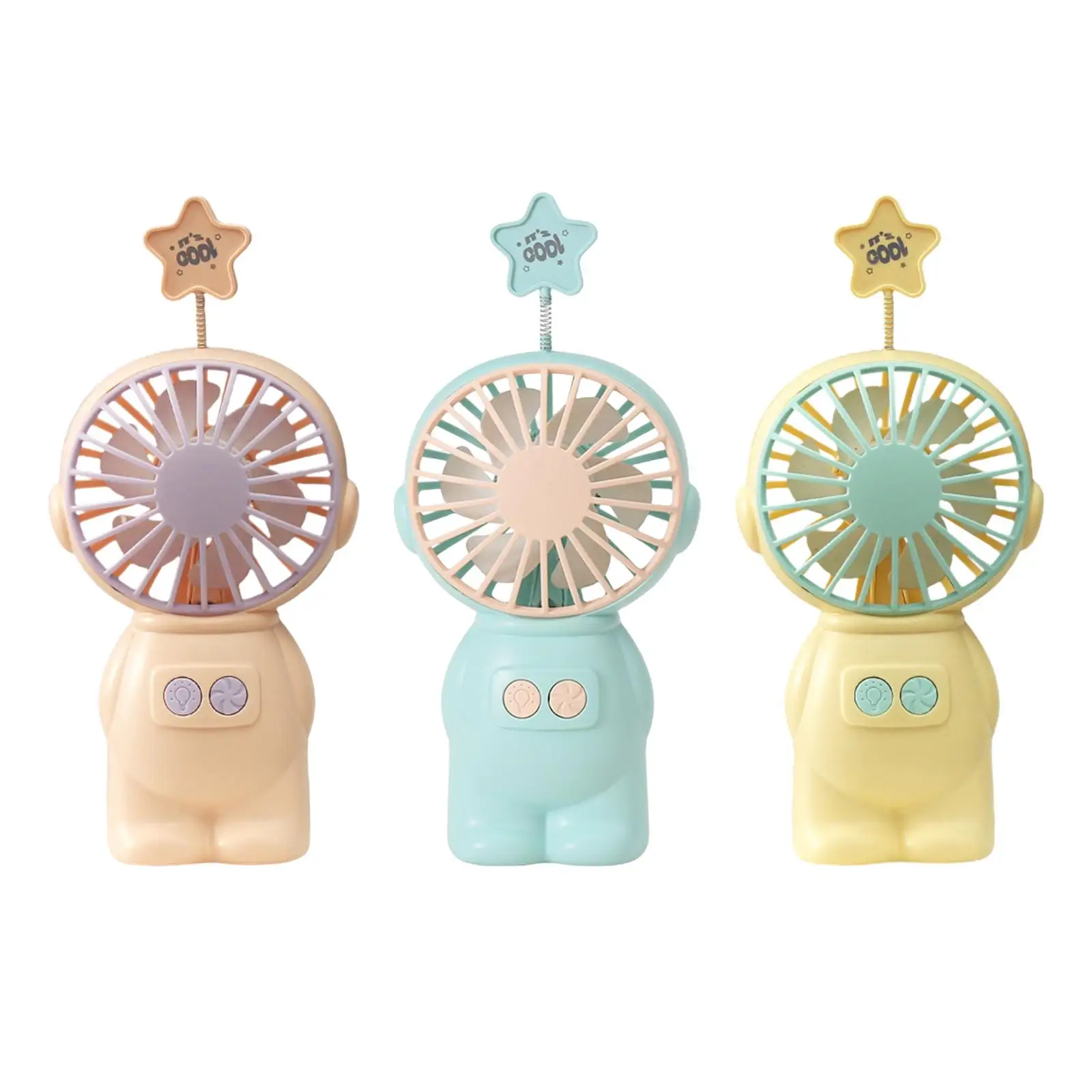 Portable Handheld Fan with 400mAh Battery Operated for Outdoor Travel Office