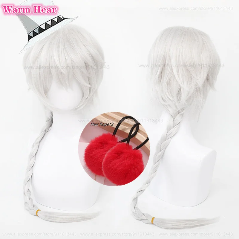 High Quality Synthetic Hair Nikolai Gogol Cosplay Wig Anime Season 4 Long White Braid Heat Resistant Halloween Wigs + A Wig Cap