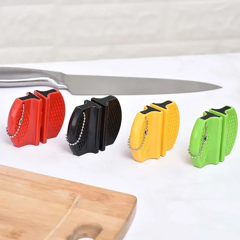 Kitchen Mini Knife Sharpener Ceramic Sharpening Stone Portable Butterfly Type Oilstone Sharpener Sharpening Tool whetstone